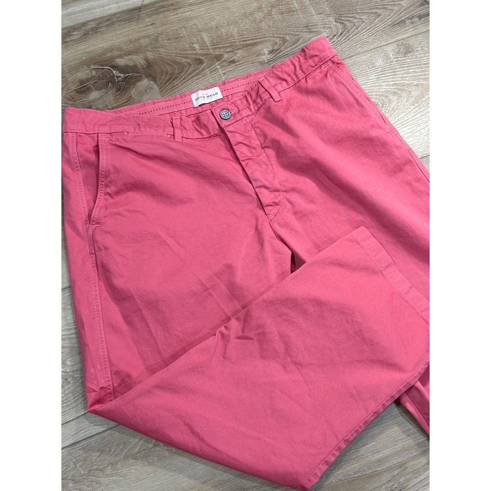 Duck Head Pink Chino Pants Mens Size 40 30 Cotton Casual Flat Front